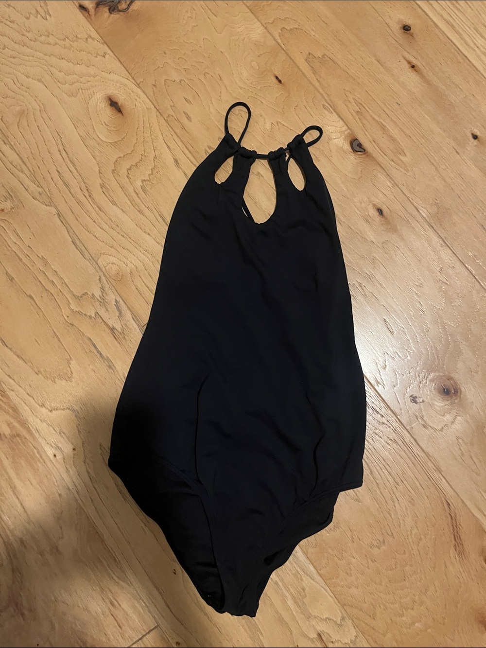 O'Neill Black Halter Keyhole One-Piece Swimsuit